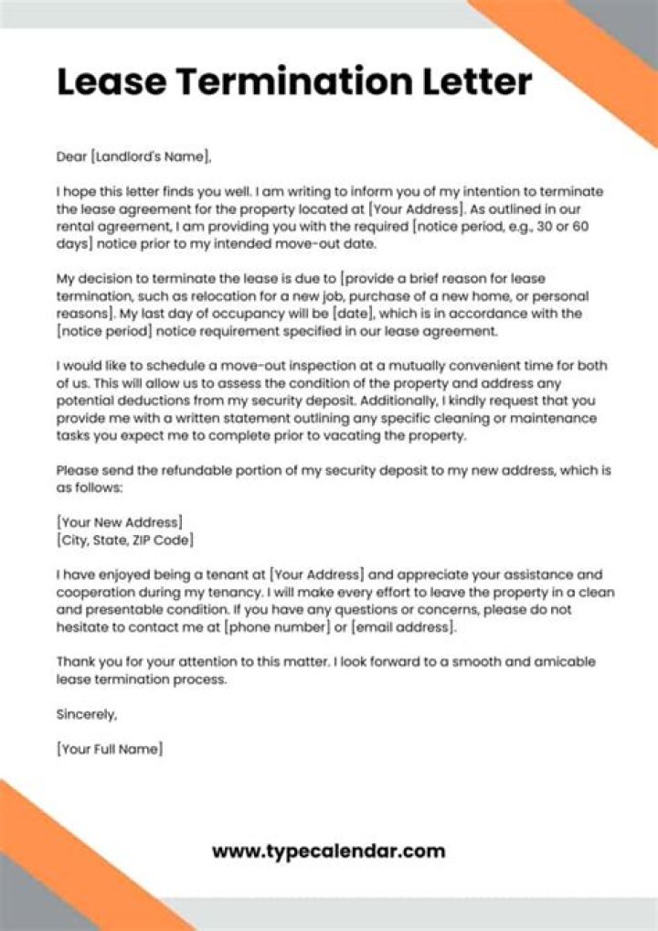 How do I write a lease termination agreement?