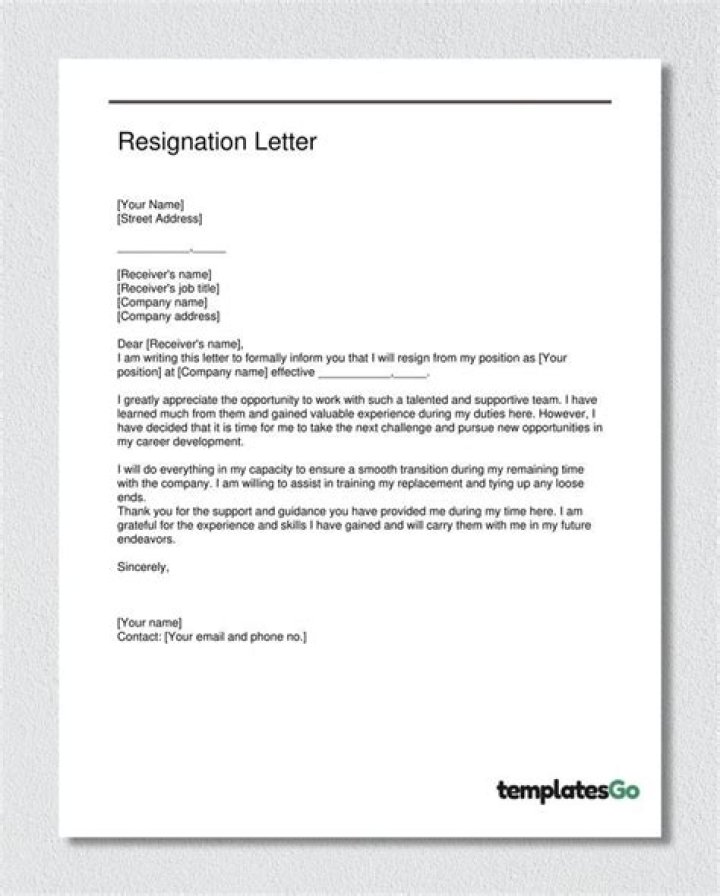 How do I write a professional letter of resignation?
