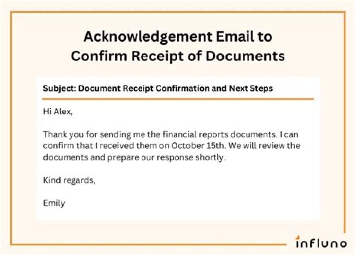 How do you acknowledge receipt of email?