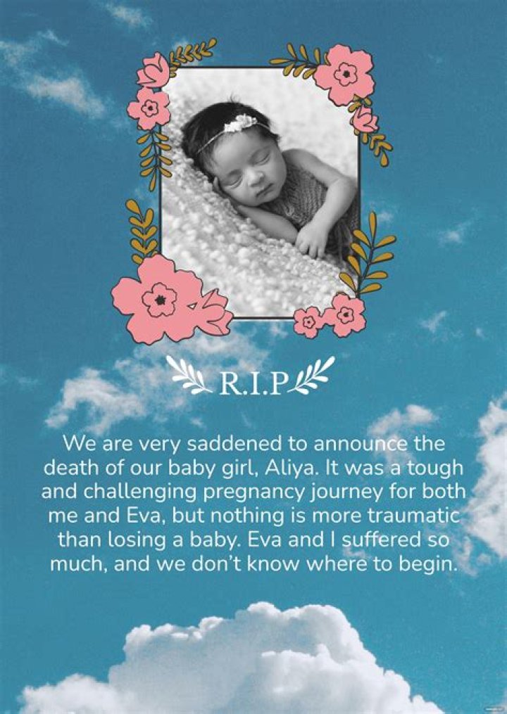 How do you announce the death of a baby?
