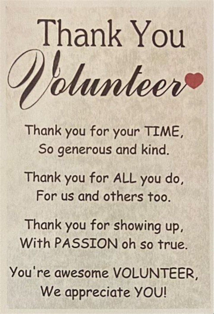 How do you appreciate your volunteers?
