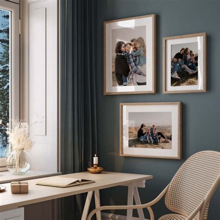 How do you arrange 3 picture frames on the wall?
