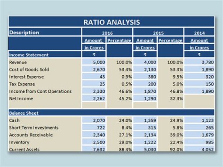 How do you calculate ratios on an income statement?