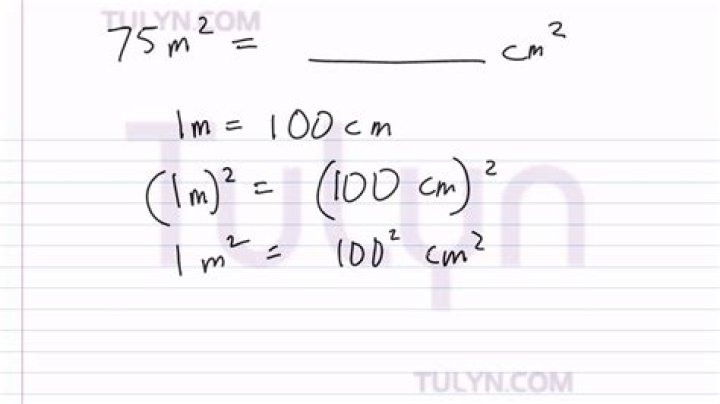 How do you convert cm squared to M Squared?