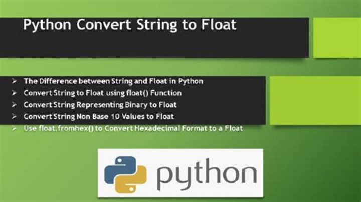 How do you convert to float?
