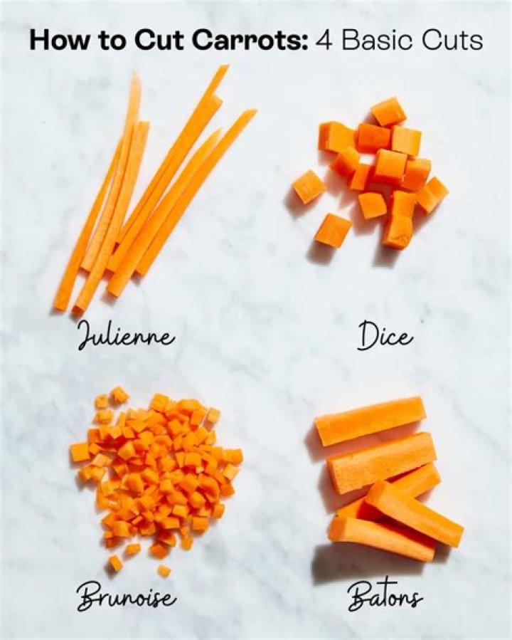 How do you cut carrot batons?