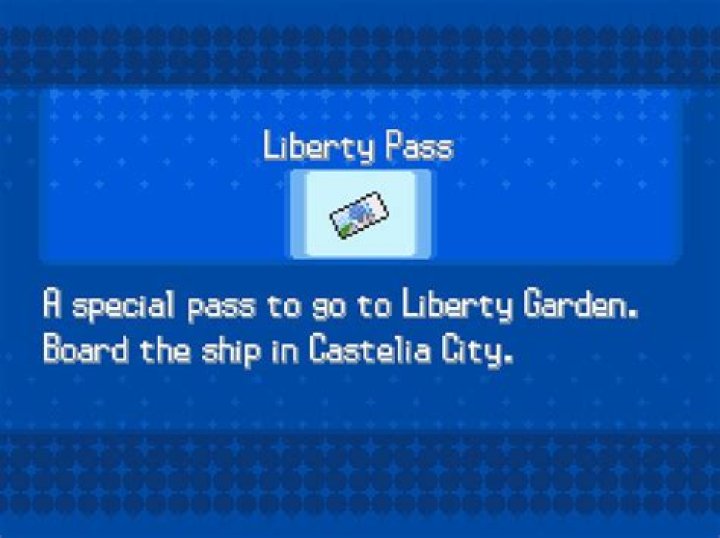 How do you get the Liberty Pass in Pokemon White?