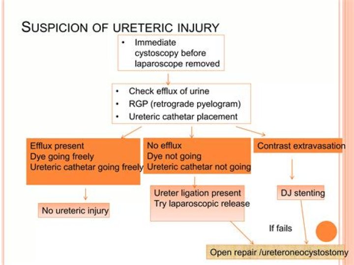 How do you know if you have a ureteric injury?