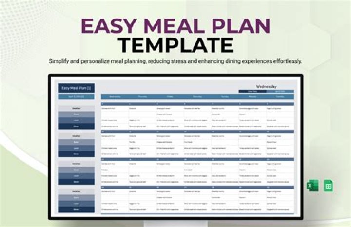 How do you layout a meal plan?