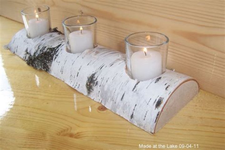 How do you make a birch candle holder?