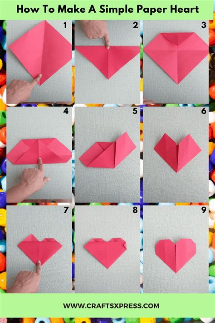 How do you make a heart out of paper?