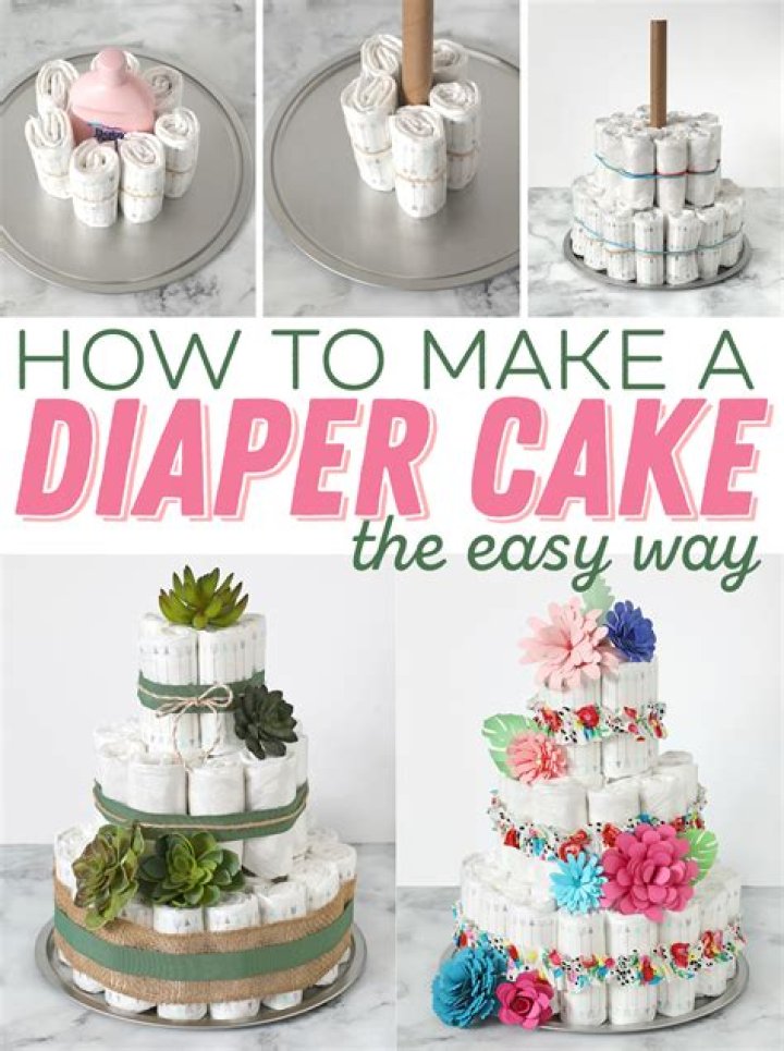 How do you make a small diaper cake?