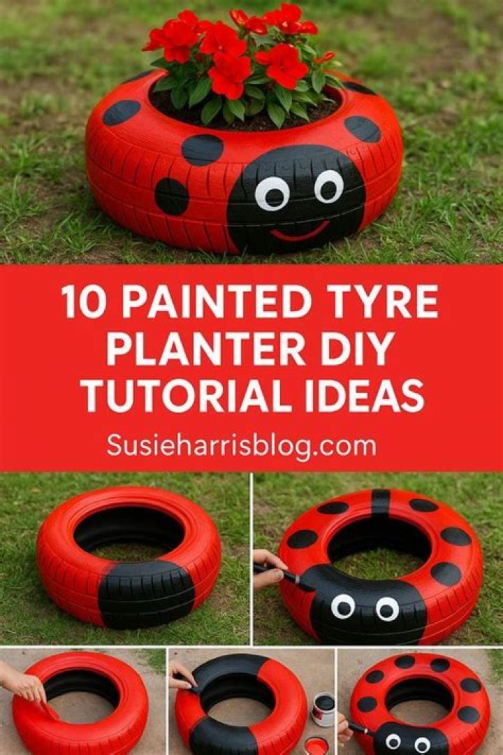 How do you make a tire planter?