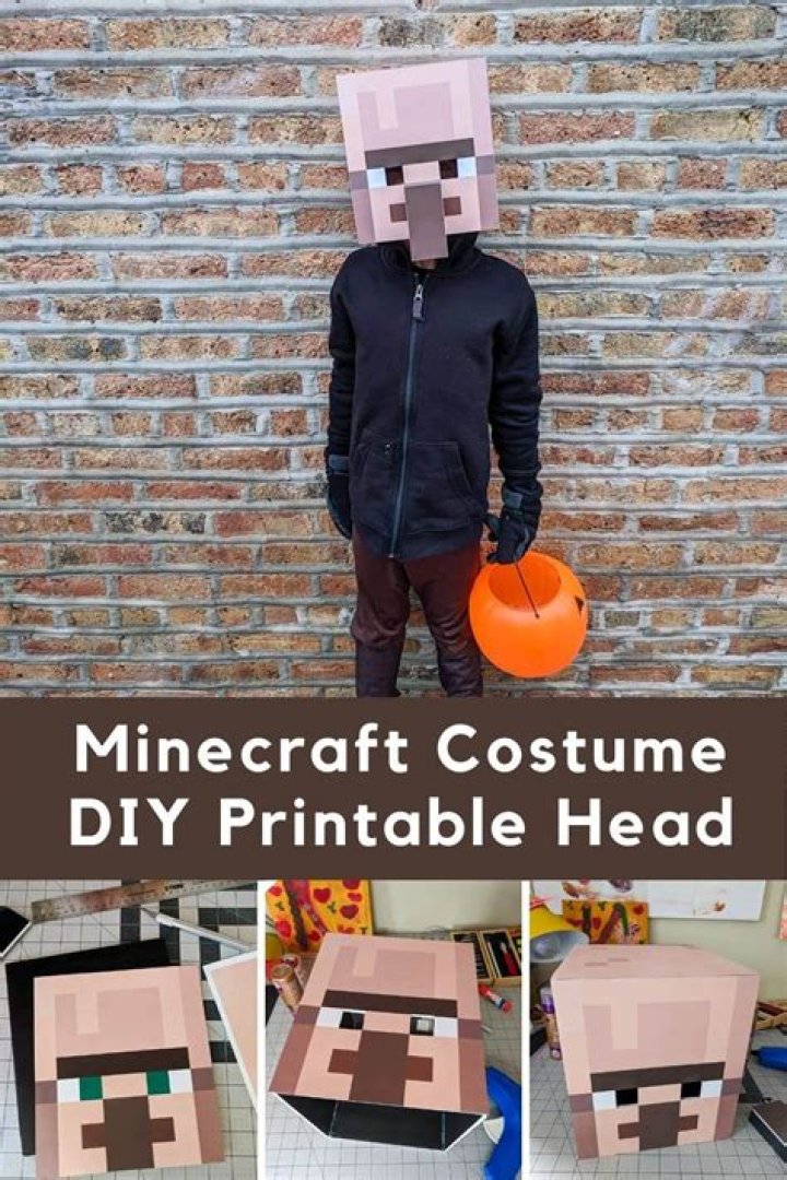 How do you make a villager head costume in Minecraft?