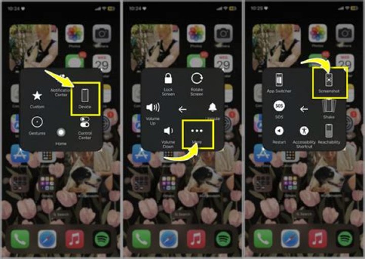 How do you screenshot on assistive touch?