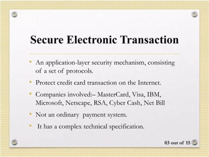 How do you secure electronic transactions?