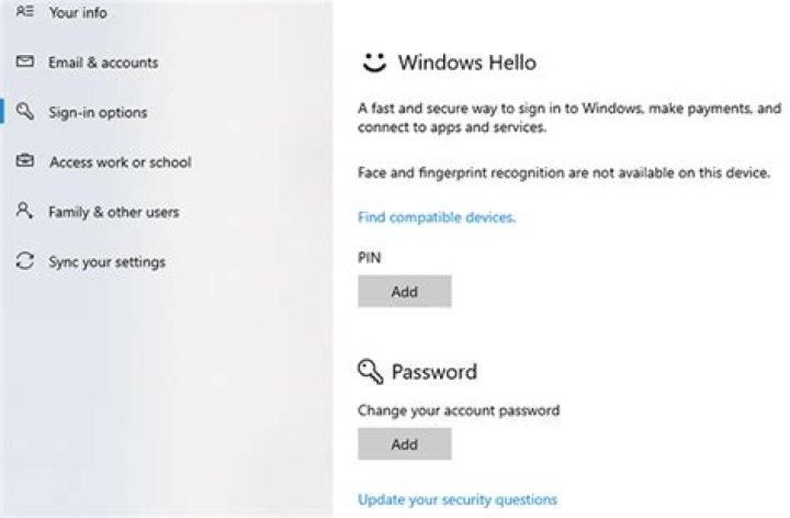 How do you set a password on Windows 10?