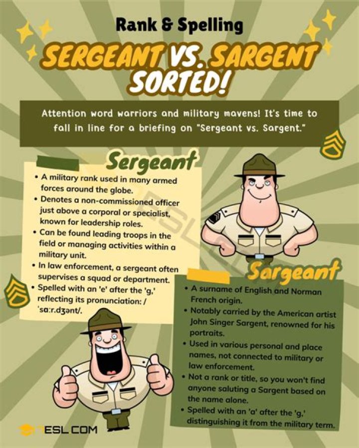 How do you spell sergeant in England?