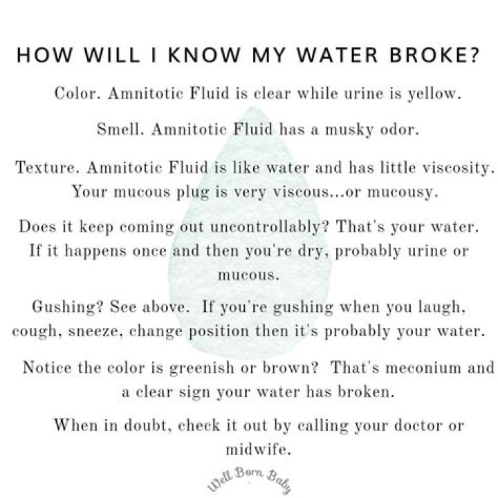 How do you tell if I peed myself or if my water broke?