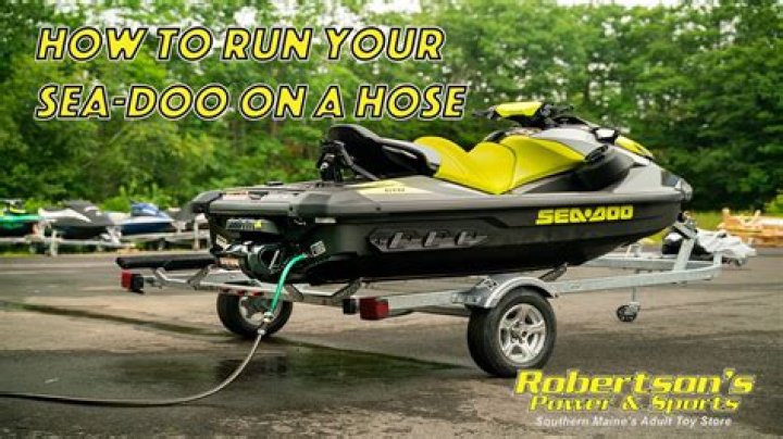How do you test a Seadoo out of water?