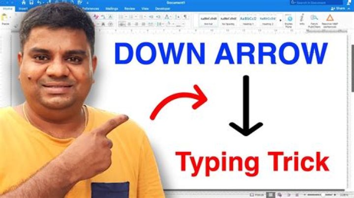 How do you type a down facing arrow?
