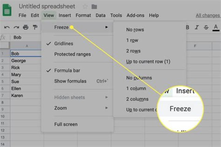 How do you unfreeze text in Word?