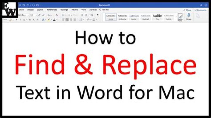 How do you use Find and Replace in Word on Mac?