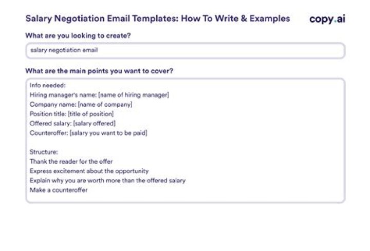 How do you write a salary negotiation statement?