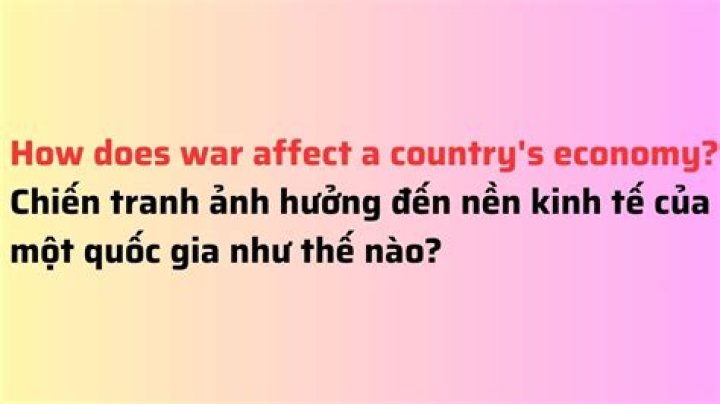 How does war affect a country?