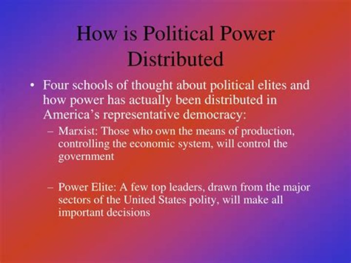 How is political power distributed in America?