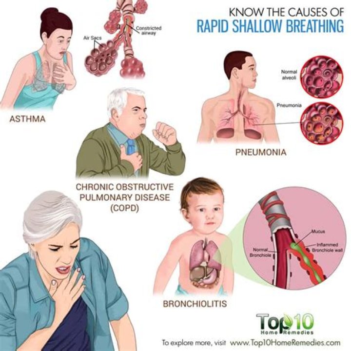 How long does rapid breathing last before death?