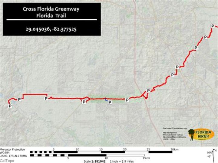 How long is the Cross Florida Greenway?