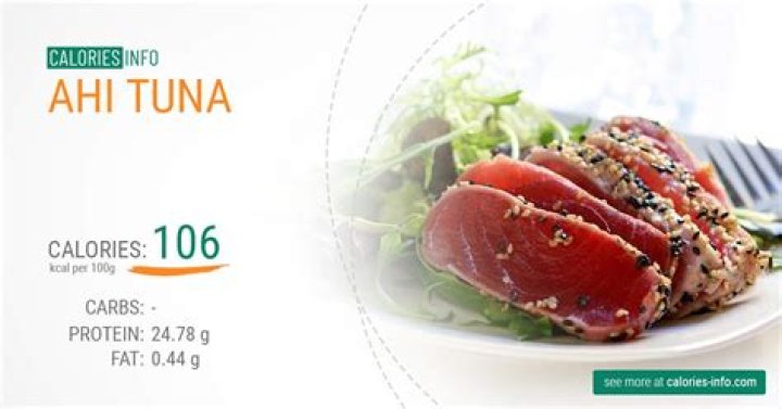 How many calories are in ahi tuna salad?