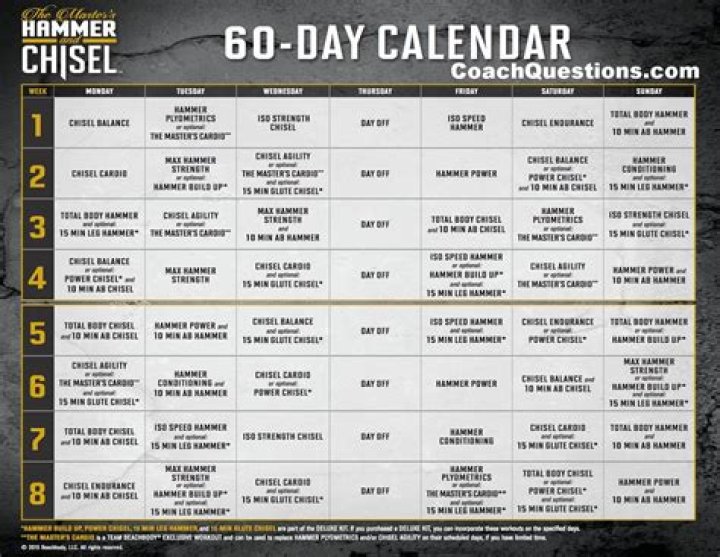 How many days a week is Hammer and Chisel?