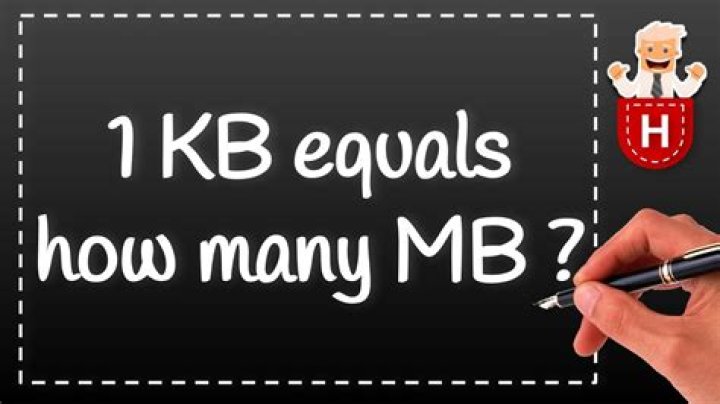 How many MB means 1 kB?