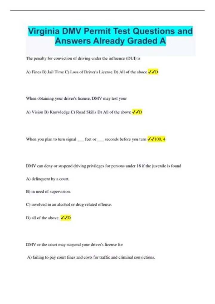 How many questions are on the CDL test in VA?