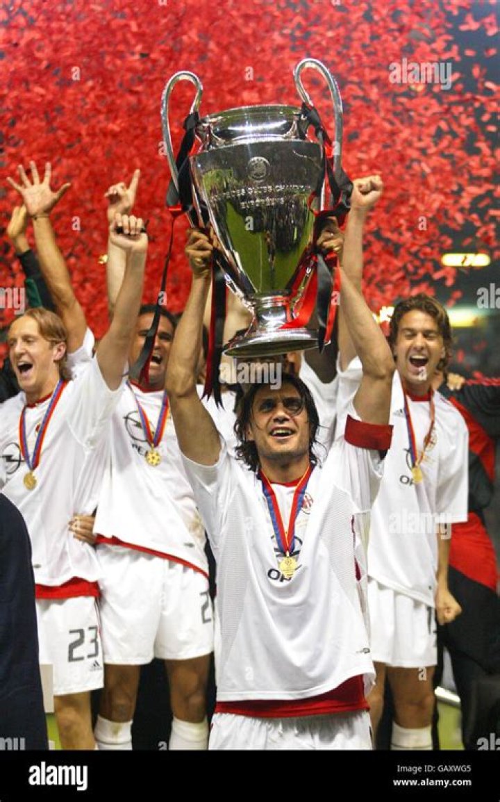 How many trophies did Paolo Maldini win?