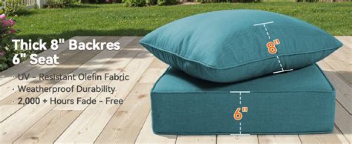 How thick are outdoor seat cushions?