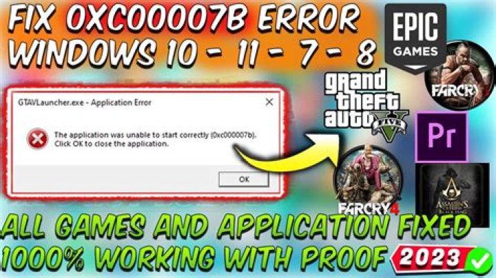 How to fix 0xc00007b error for all games?