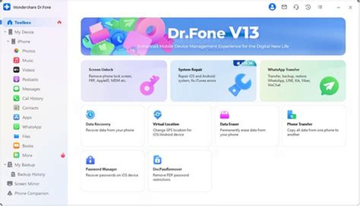 Is Dr Fone free for iOS?