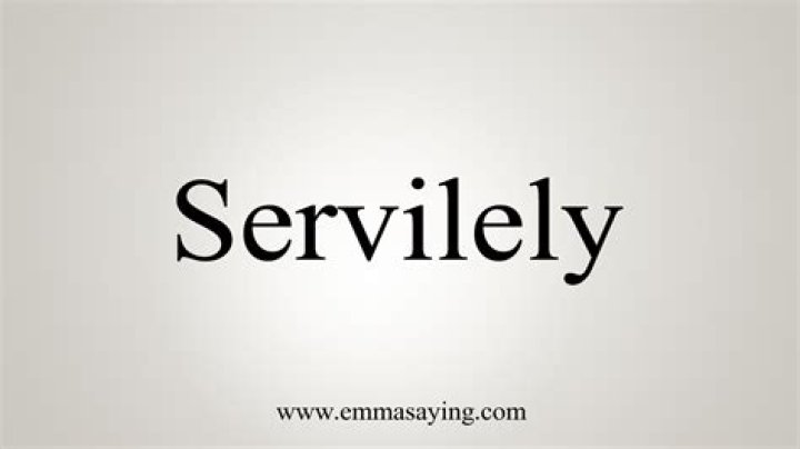 Is Servilely a word?