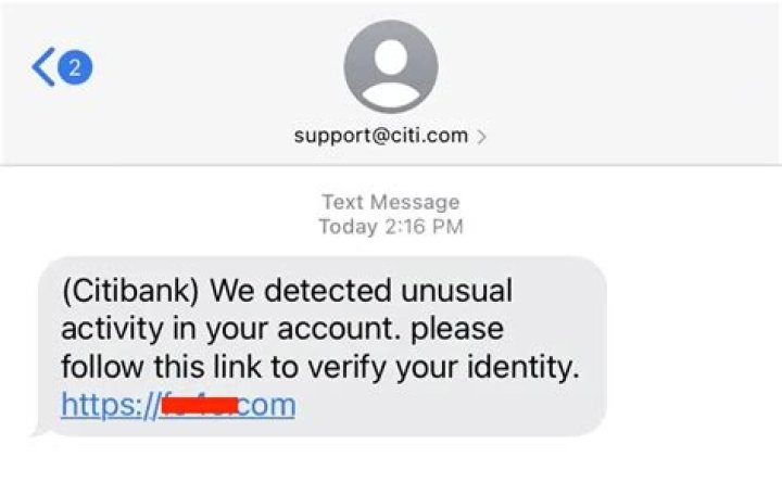 Is there a Citibank text scam?