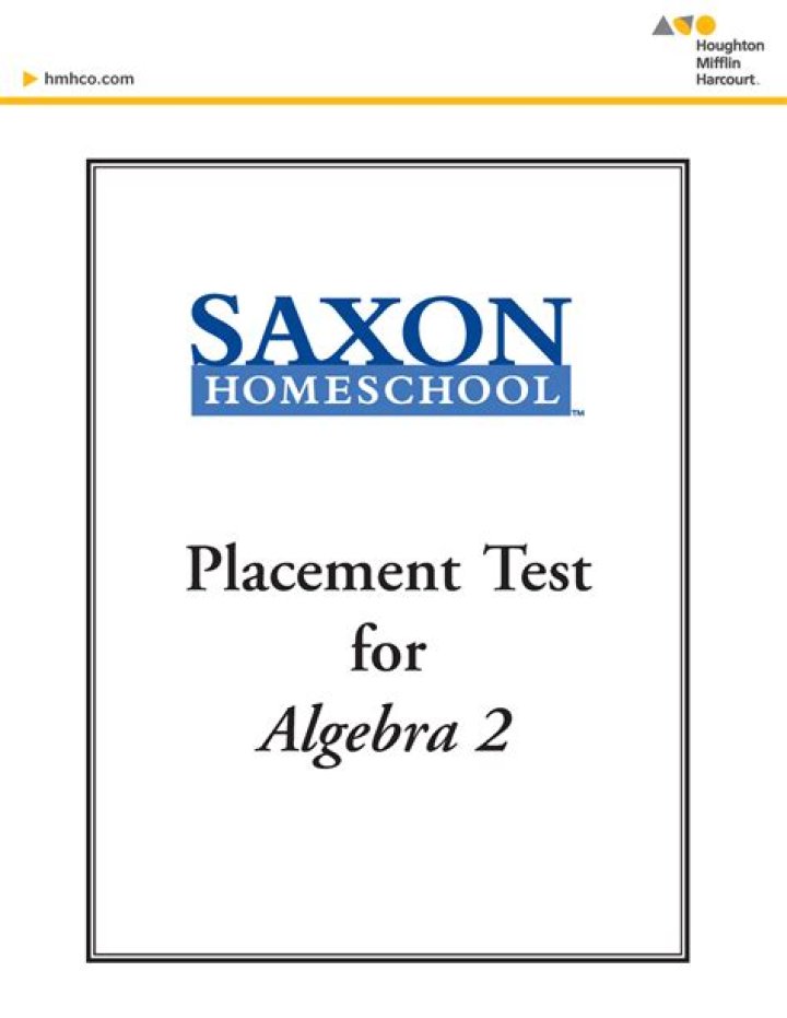 Is there a placement test for Saxon Math?