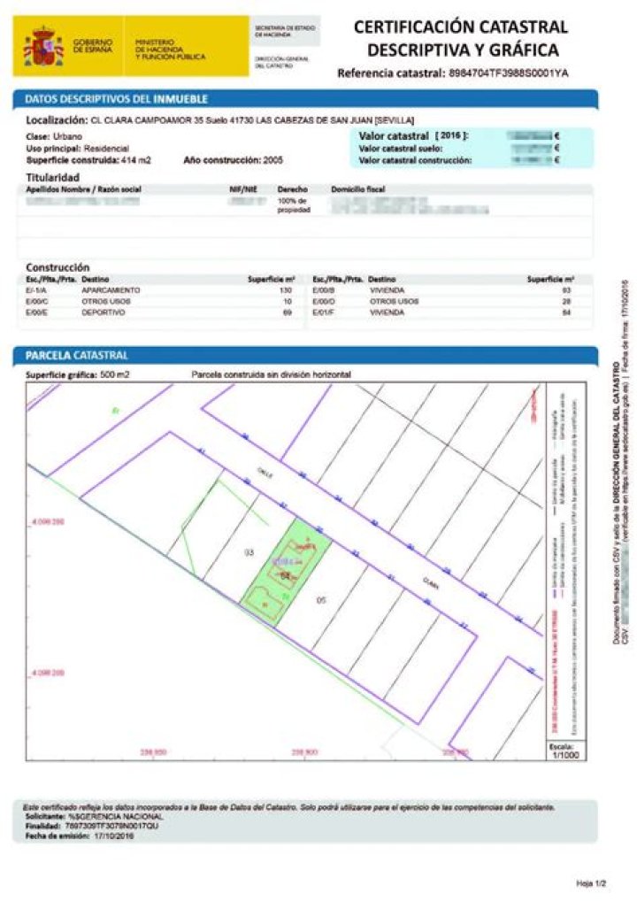 Que es un documento catastral?