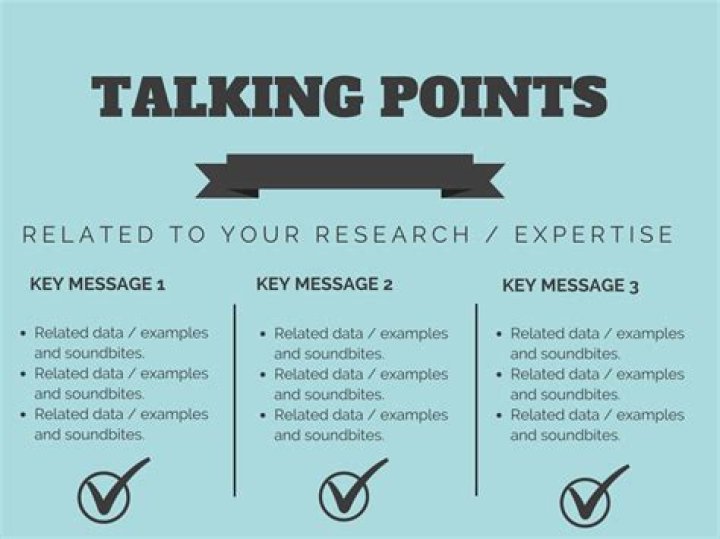What are examples of talking points?