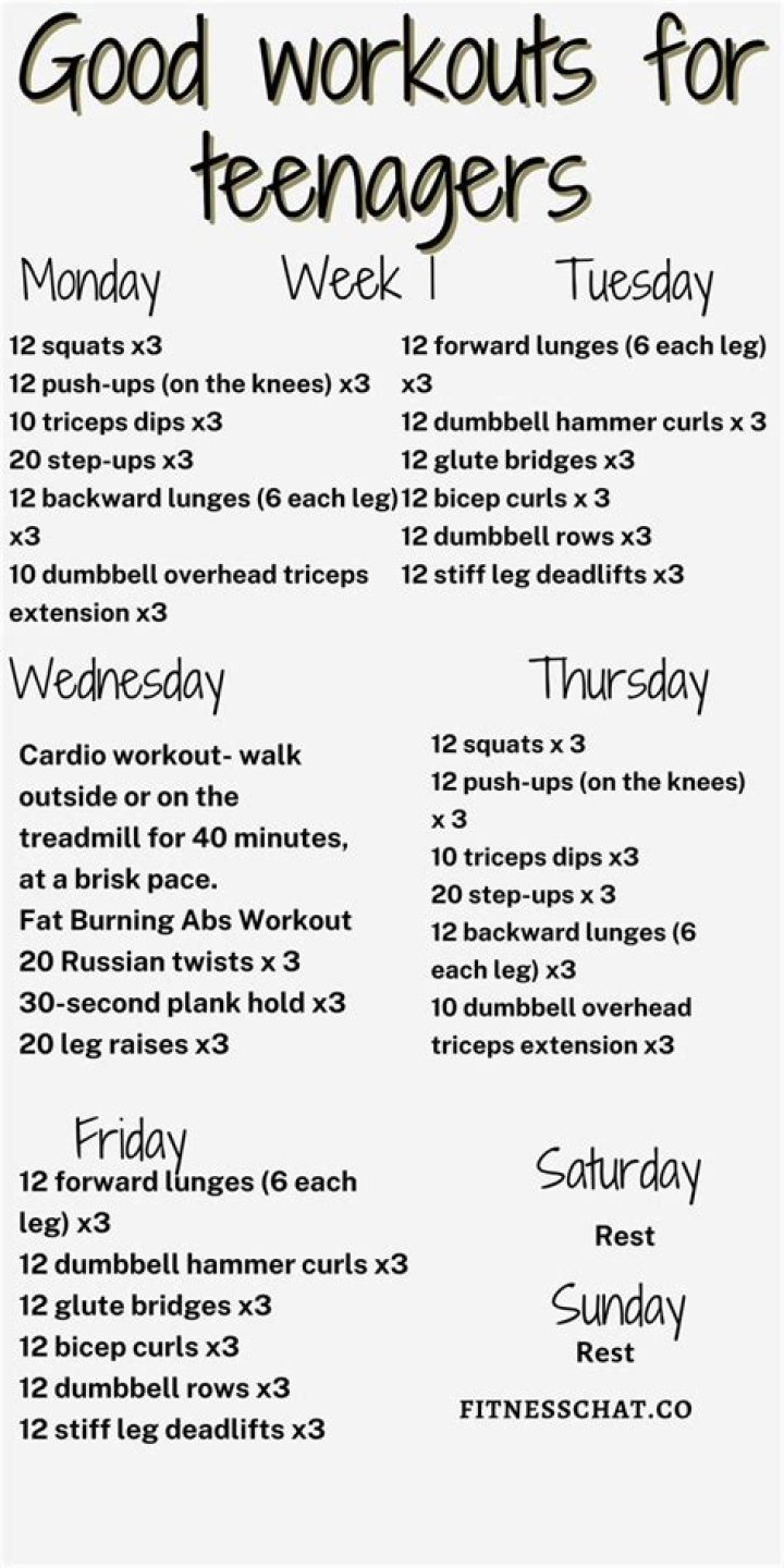What are good workout routines for teens?