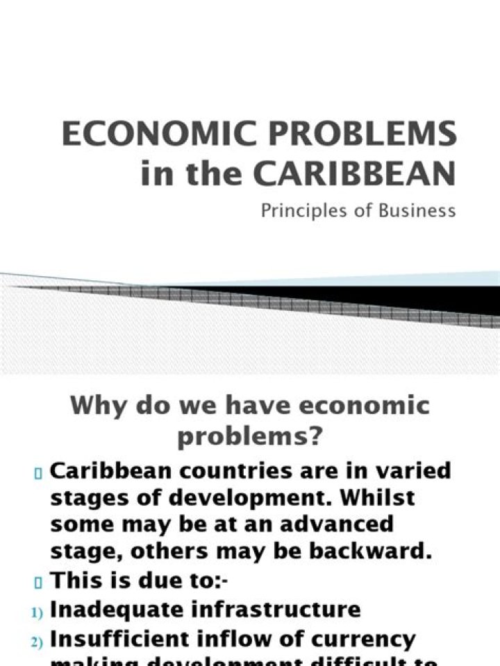 What are some economic problems in the Caribbean?
