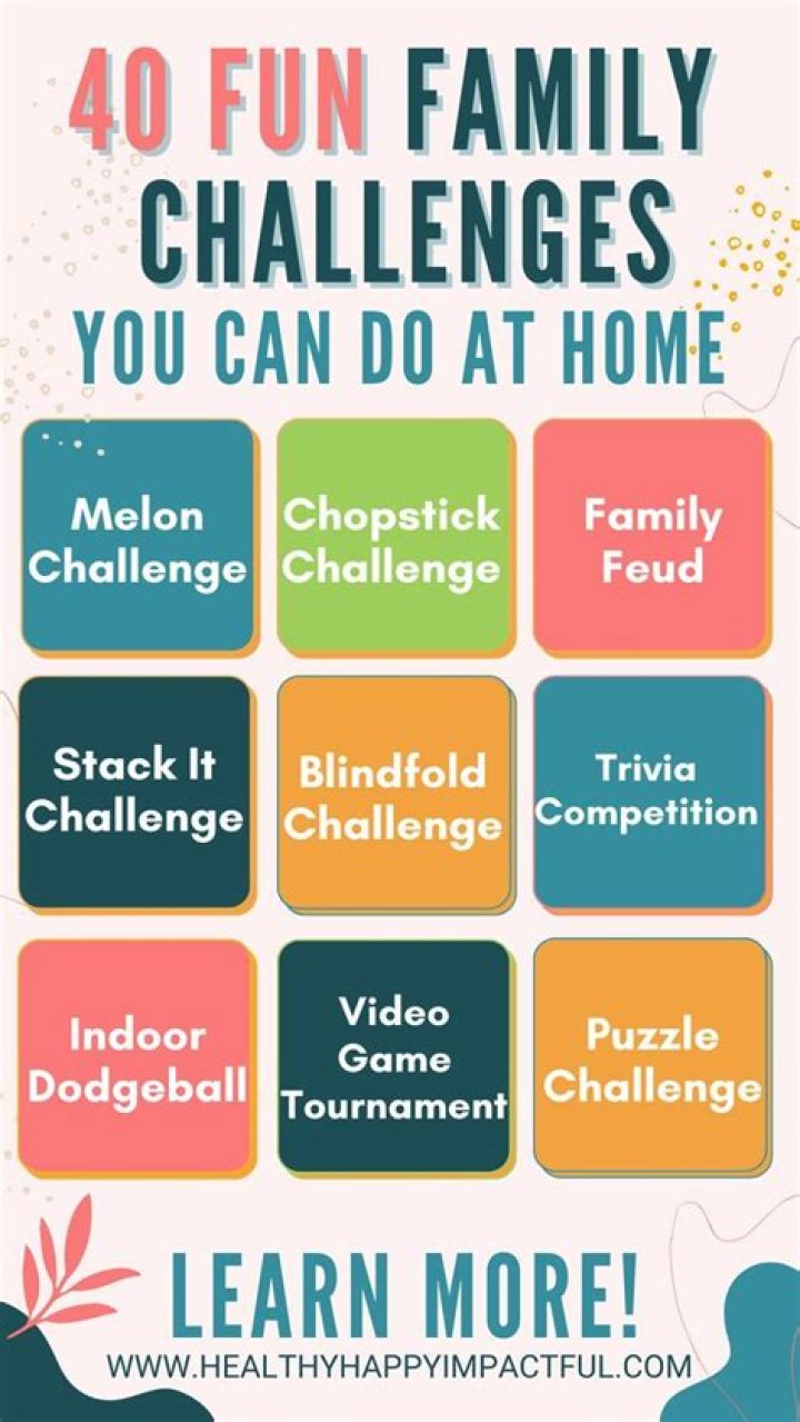 What are some fun challenges you can do at home?
