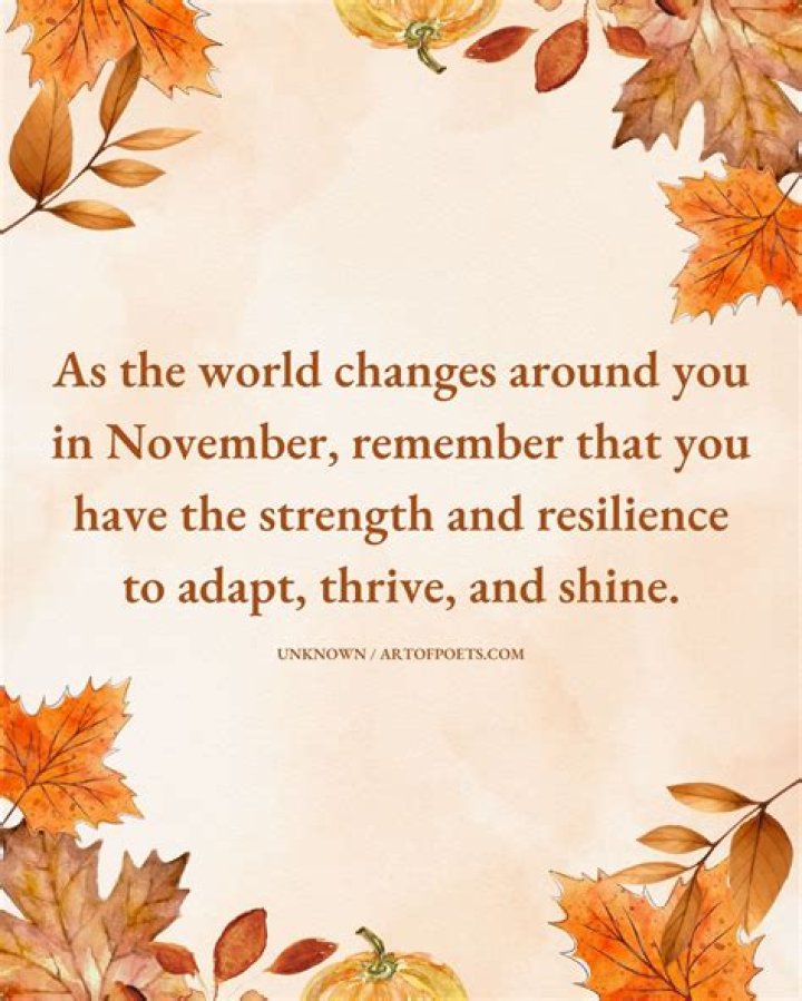 What are some November quotes?