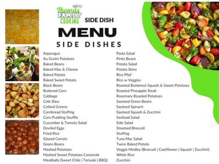 What are some sides on a menu?